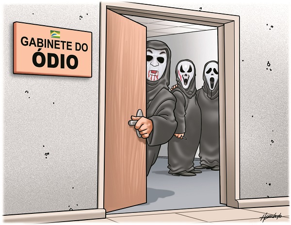 Charge de Humberto: Gabinete do ódio